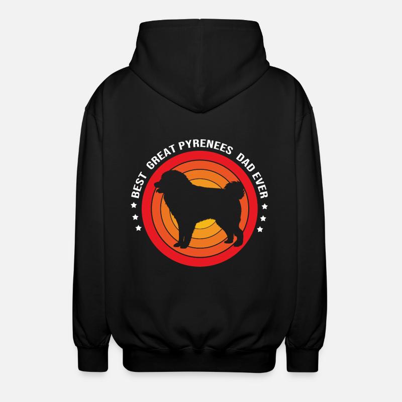 Chien des Pyrénées - Veste à capuche unisexe - noir