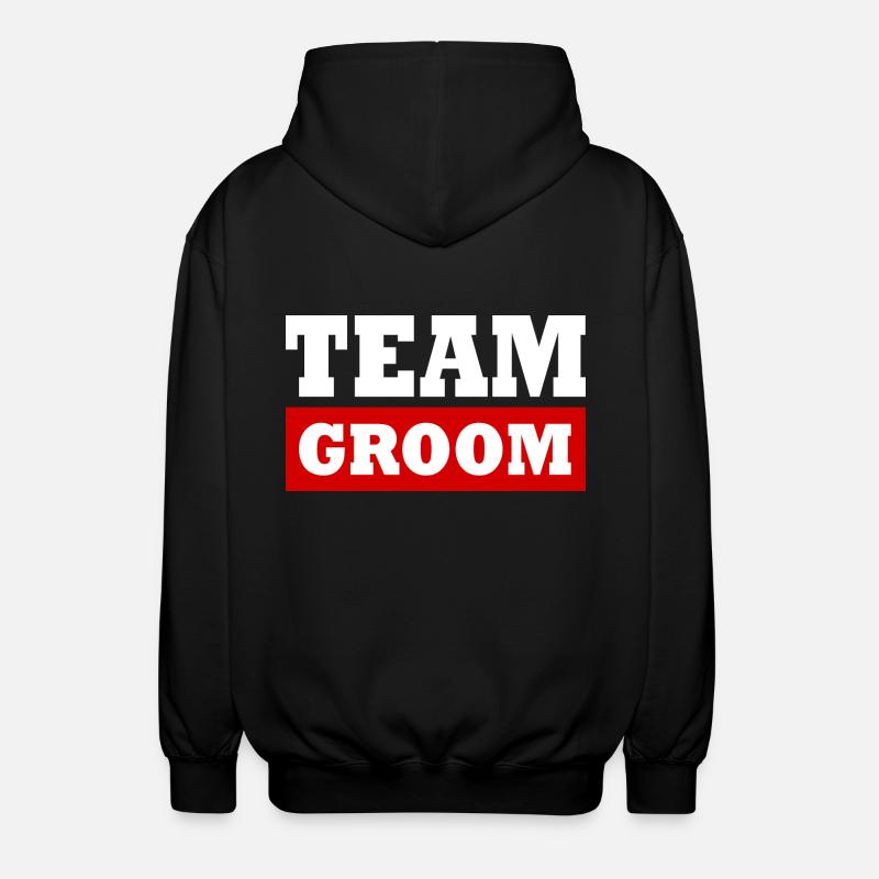 Team groom - Unisex Kapuzenjacke - Schwarz