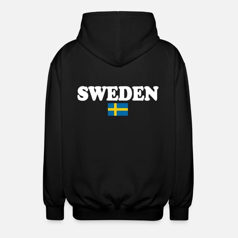 Schweden - Unisex Kapuzenjacke - Schwarz