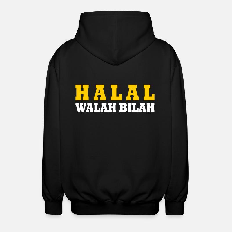 Halal walah bilah - Unisex Kapuzenjacke - Schwarz