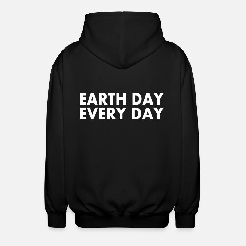 Earth day every day - Unisex Kapuzenjacke - Schwarz