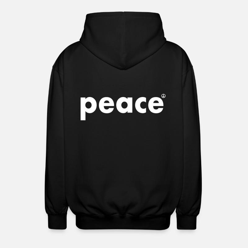 Peace - Unisex Kapuzenjacke - Schwarz