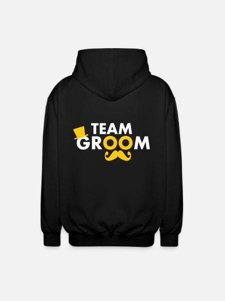 Team groom - Unisex Hooded Jacket - black