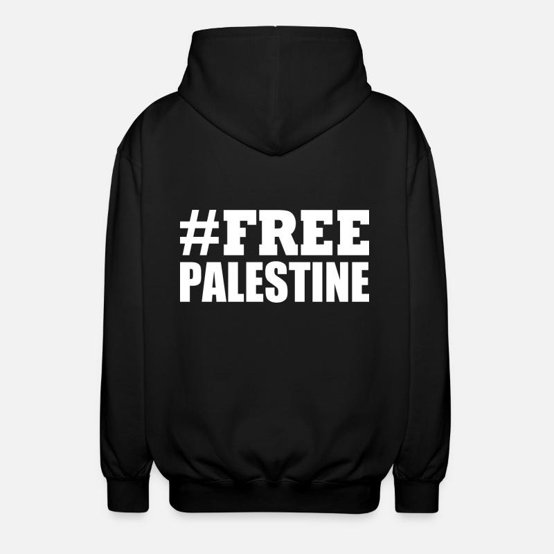 Free palestine - Unisex Kapuzenjacke - Schwarz