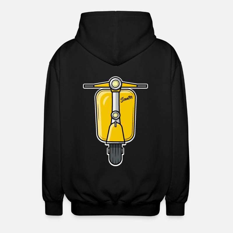 Scooter Scooter Scooter yellow - Unisex Hooded Jacket - black