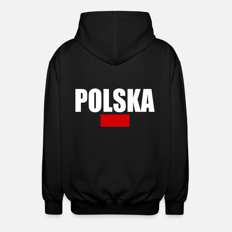 Polen - Unisex Kapuzenjacke - Schwarz