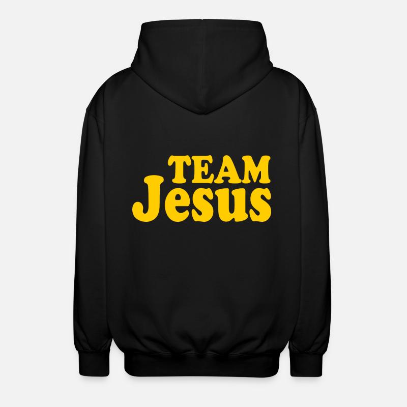 Team jesus - Unisex Kapuzenjacke - Schwarz