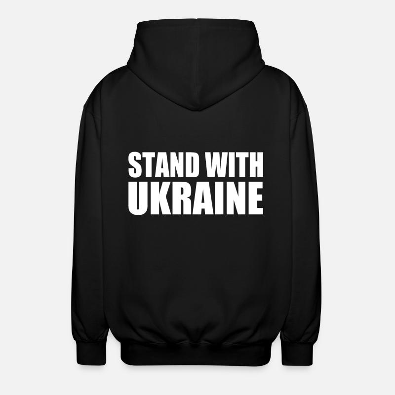 Stand with ukraine - Unisex Kapuzenjacke - Schwarz