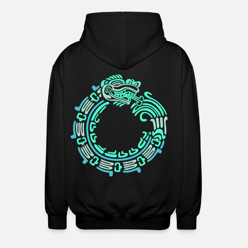 Inka Maya kalender aztec - Unisex Kapuzenjacke - Schwarz