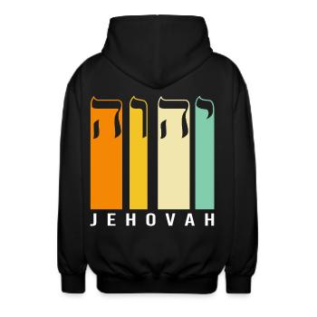 Yeshua Jude Jüdisch Judentum - Unisex Kapuzenjacke - Schwarz - Hinten - AI Model Male 185 light (185cm)