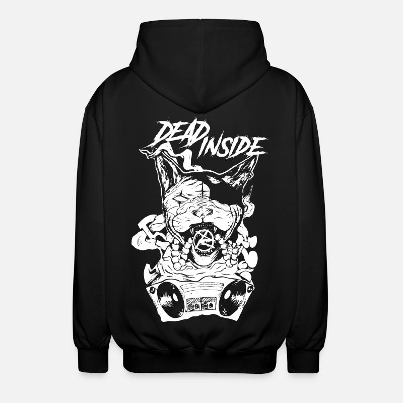 Skull Rock Band graphics - Unisex Hooded Jacket - black