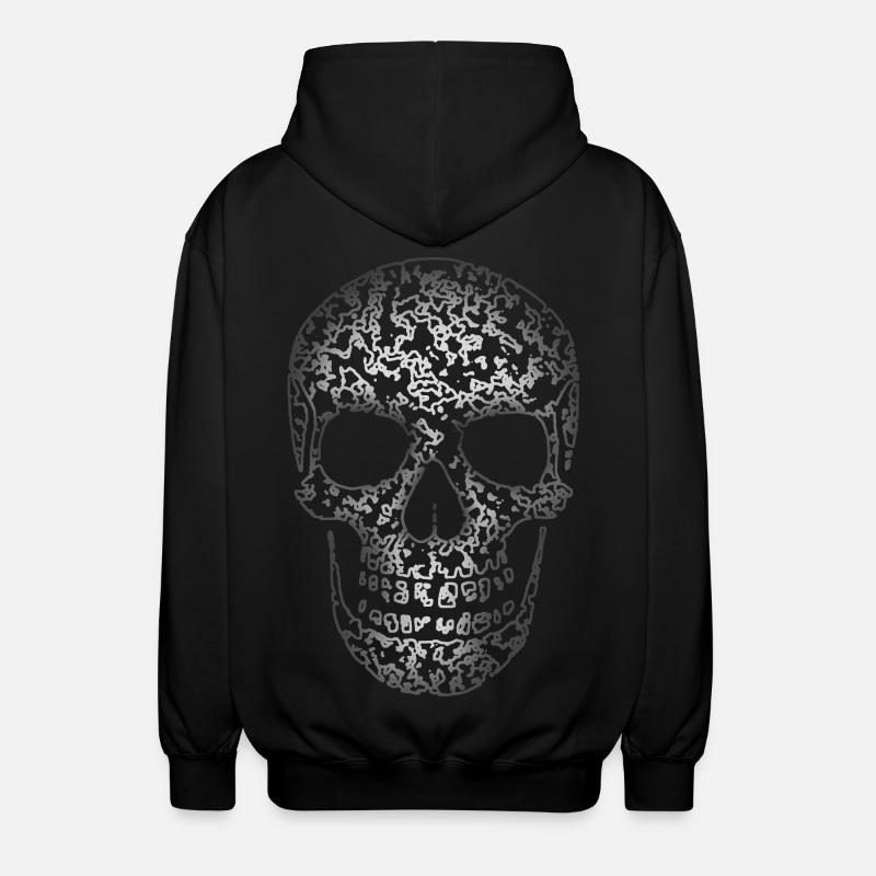 Structure du crâne R6Z - Veste à capuche unisexe - noir