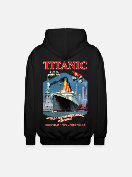 TITANIC SPIRIT skabelse Louis RUNEMBERG © Adagp - Unisex hættejakke. - sort