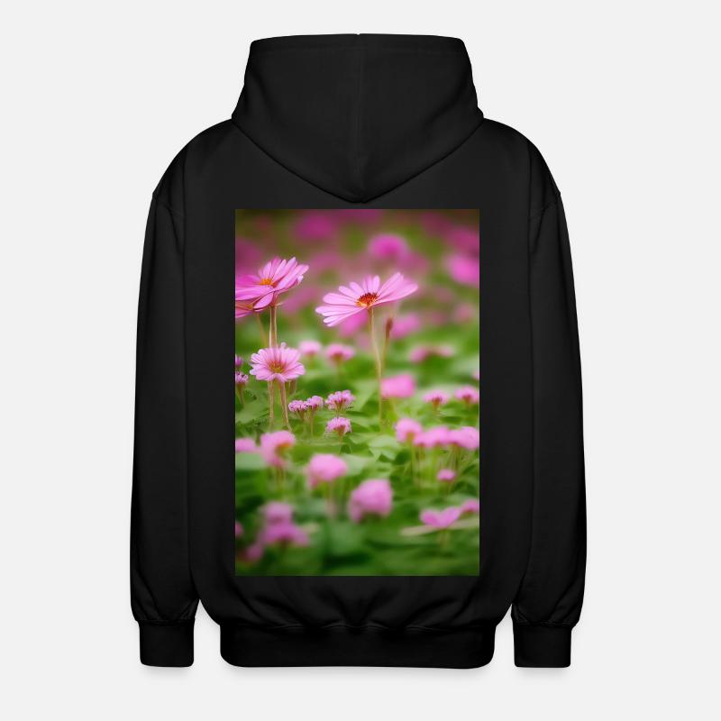 Blumen Kunst - Unisex Kapuzenjacke - Schwarz