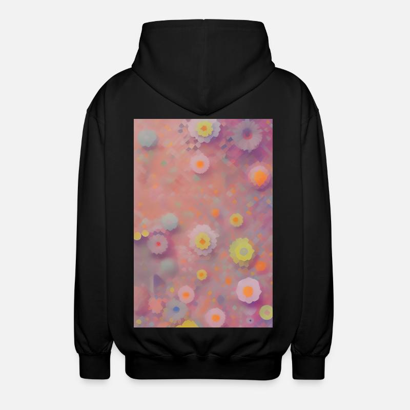 Blumen Kunst - Unisex Kapuzenjacke - Schwarz
