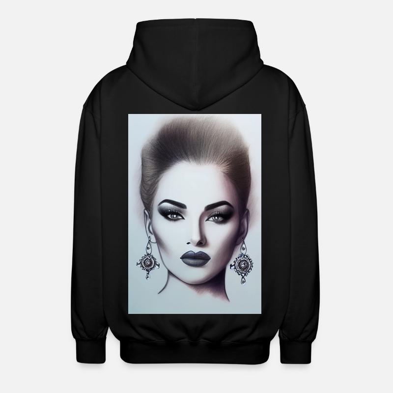 Femme avec des bijoux - Veste à capuche unisexe - noir