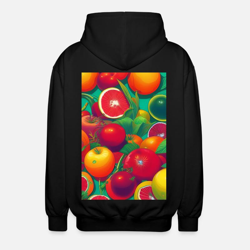 Fruit - Unisex Hooded Jacket - black