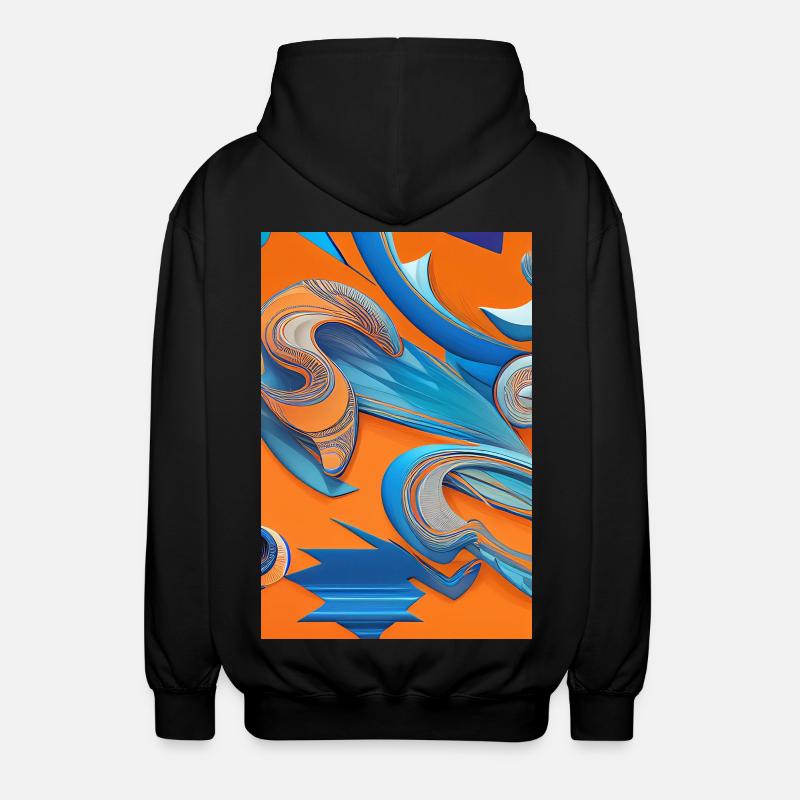 Art abstrait - Veste à capuche unisexe - noir