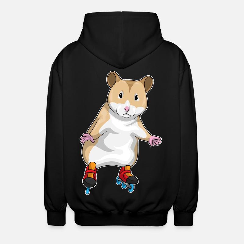 Hamster Inline skating Inline skates - Unisex Kapuzenjacke - Schwarz