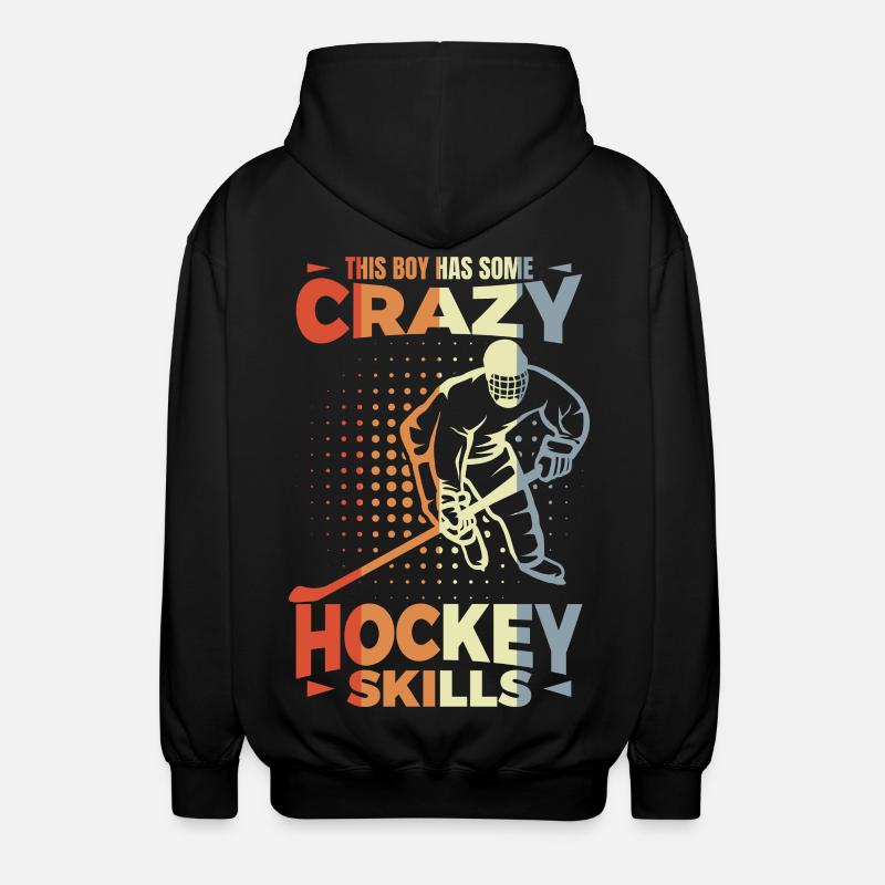 Kleiner Eishockeyspieler - Unisex Kapuzenjacke - Schwarz