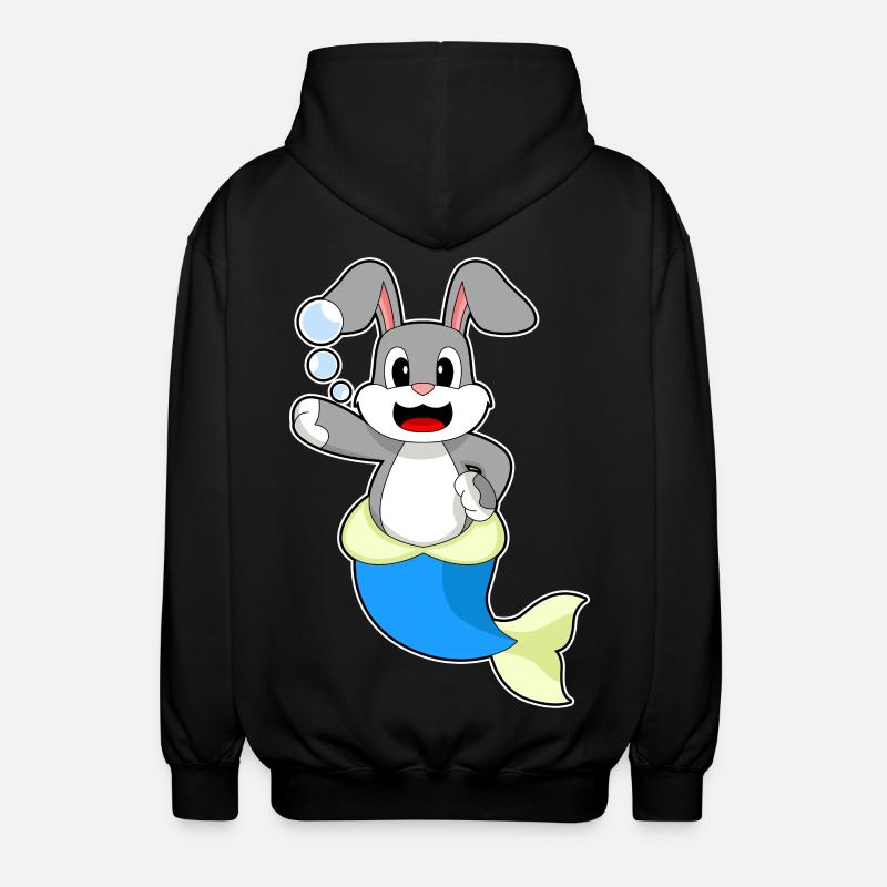 Sirène lapin - Veste à capuche unisexe - noir