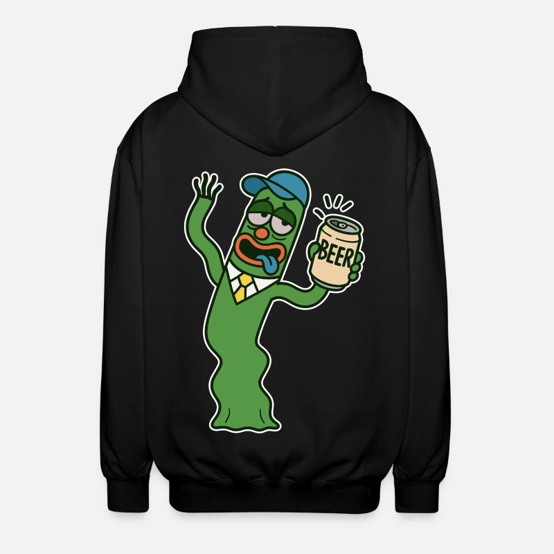Wobbly-wobbly beer can comrade - Unisex Hooded Jacket - black