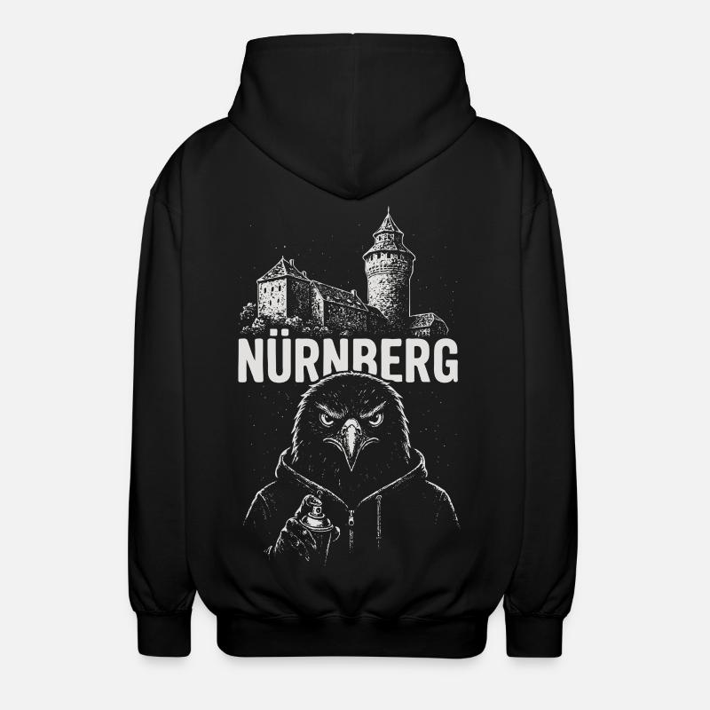 Rue Adler de Nuremberg - Veste à capuche unisexe - noir