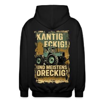 MB Trac - Unisex Kapuzenjacke - Schwarz - Hinten - AI Model Male 185 light (185cm)
