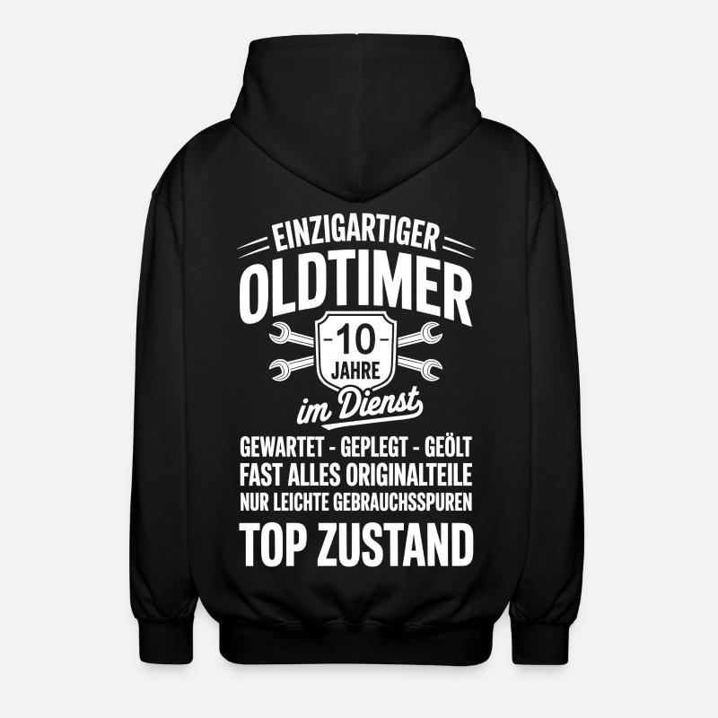 bester Mitarbeiter - Oldtimer Mechaniker - Unisex Kapuzenjacke - Schwarz