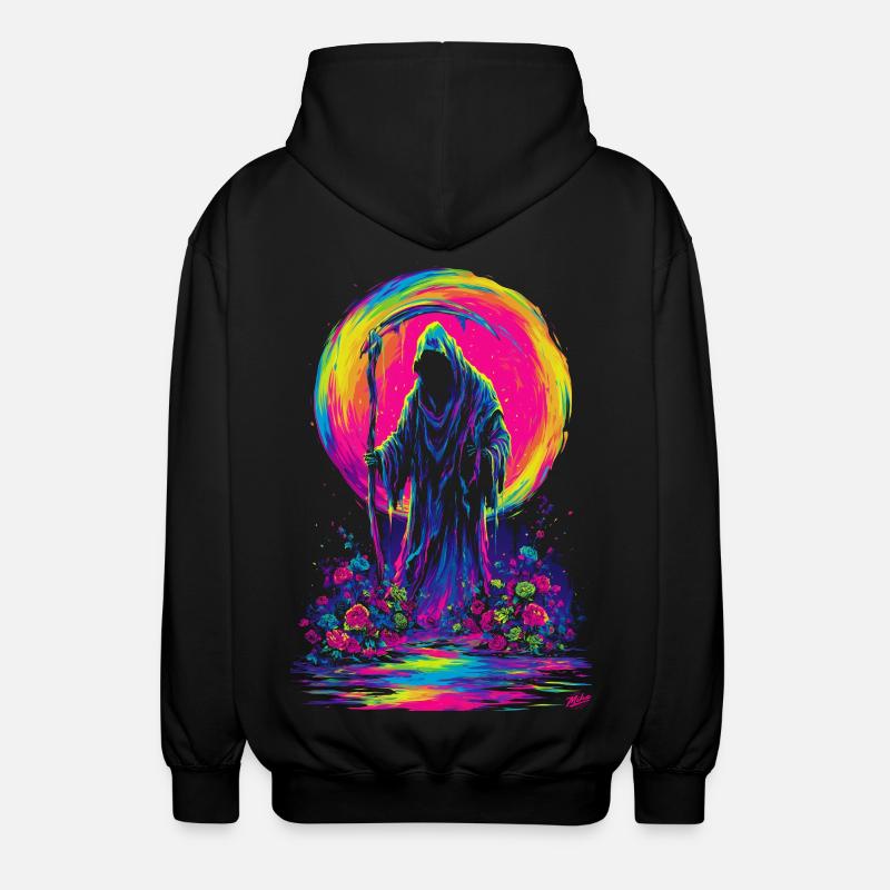 Neon-Sensenmann - Unisex Kapuzenjacke - Schwarz