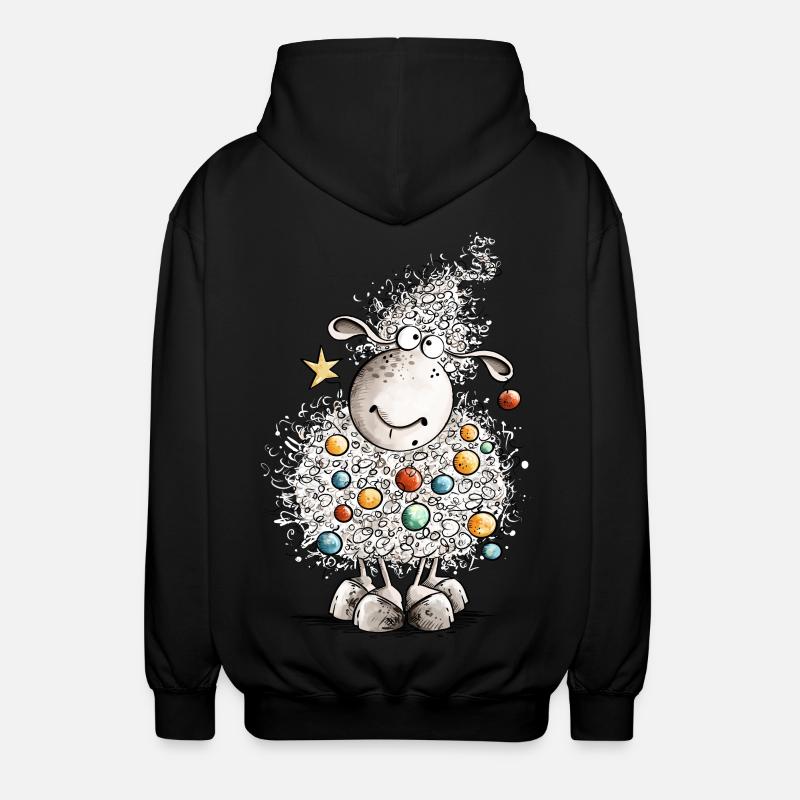 Noël mouton Navidad en toison - Veste à capuche unisexe - noir