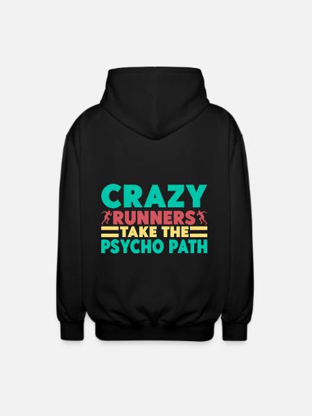 Running Crazy Runners Marathon Runner - Unisex Hooded Jacket - black