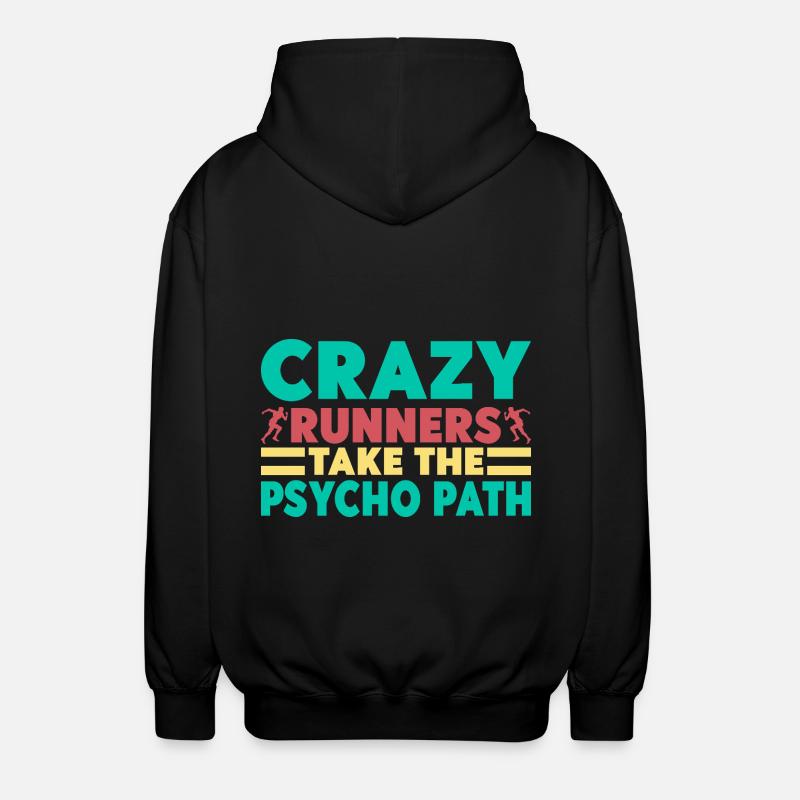 Courir Crazy Runners Marathonien - Veste à capuche unisexe - noir