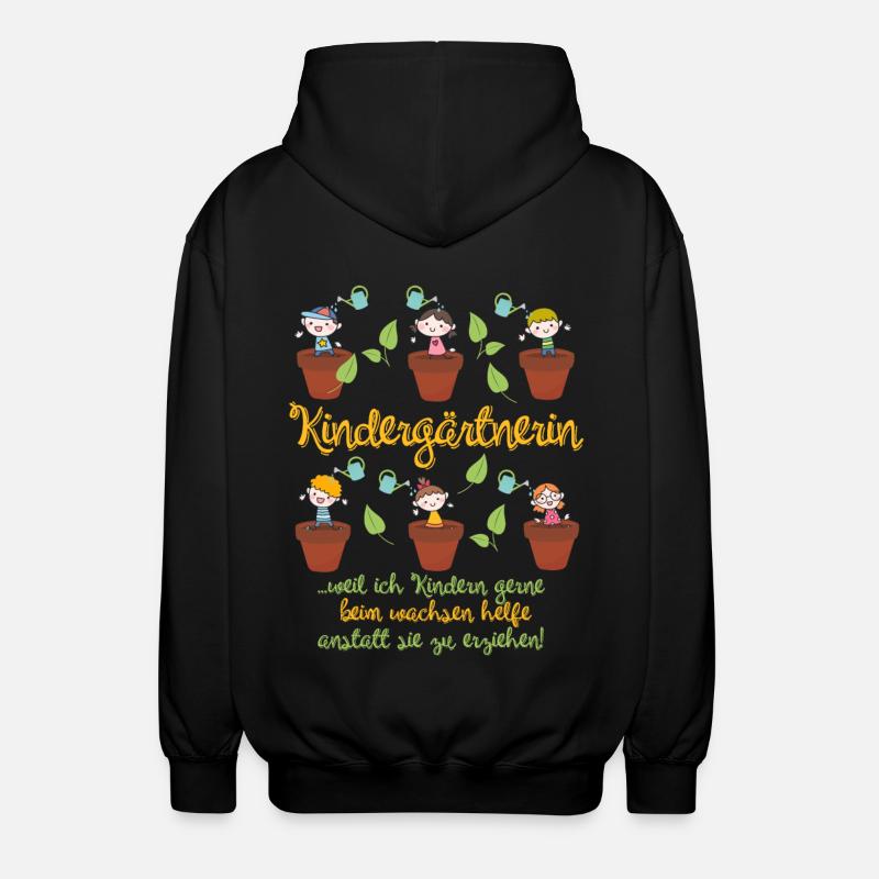 Kindergärtnerin - Unisex Kapuzenjacke - Schwarz