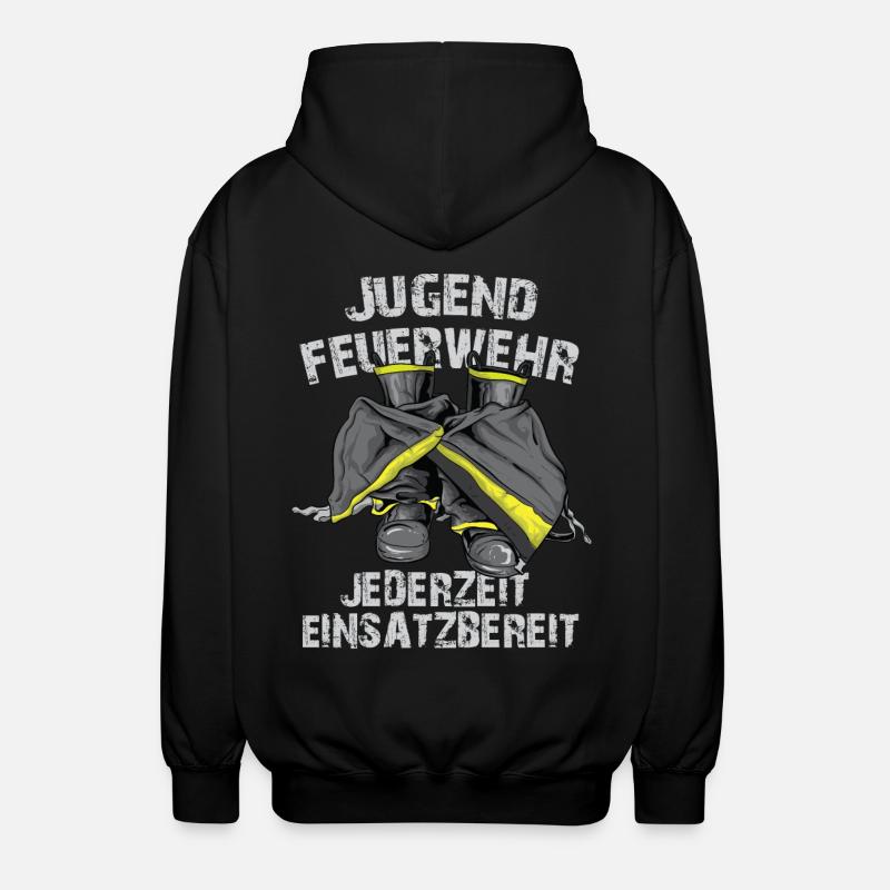 Jederzeit einsatzbereit - Unisex Kapuzenjacke - Schwarz