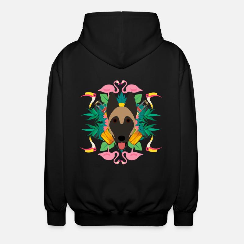 tropisch - Unisex Kapuzenjacke - Schwarz