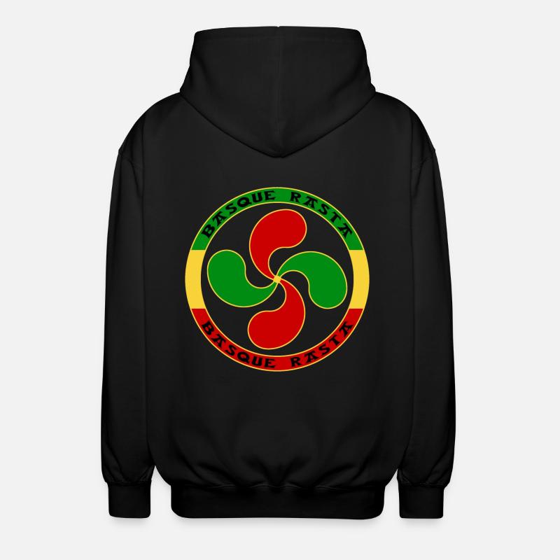 rasta Baskenquer - Unisex Kapuzenjacke - Schwarz