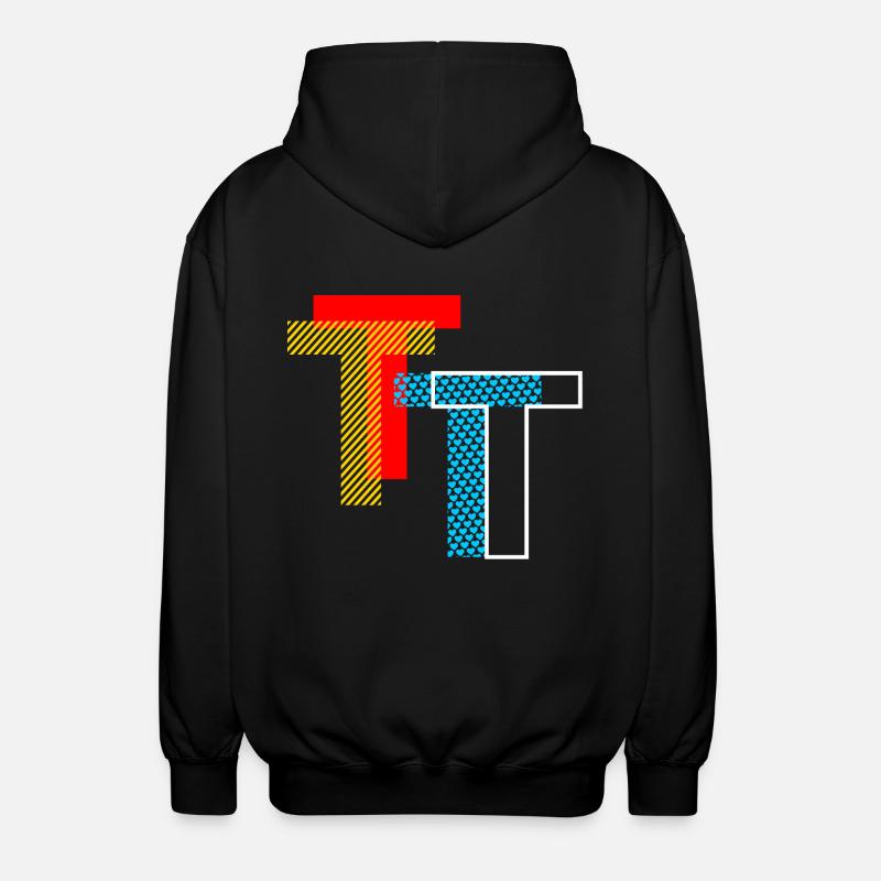 T Initial - Veste à capuche unisexe - noir