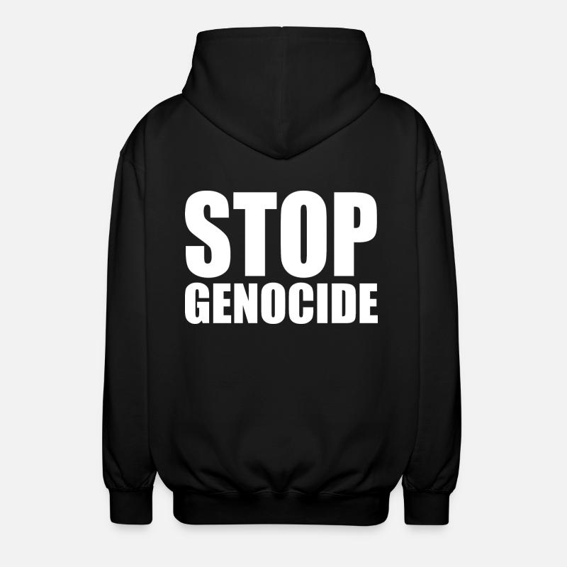 Stop genocide - Veste à capuche unisexe - noir