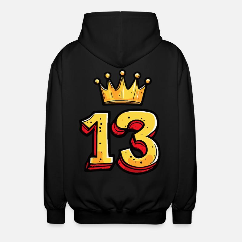 13 Numeron kruunu - Unisex-hupparitakki - musta