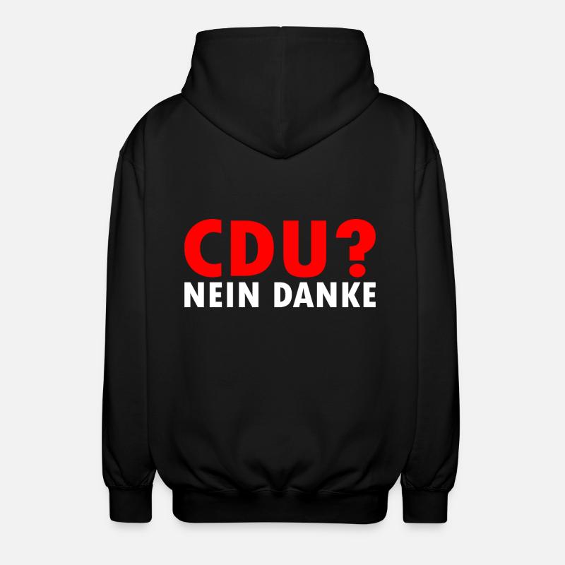 Cdu - Unisex Kapuzenjacke - Schwarz
