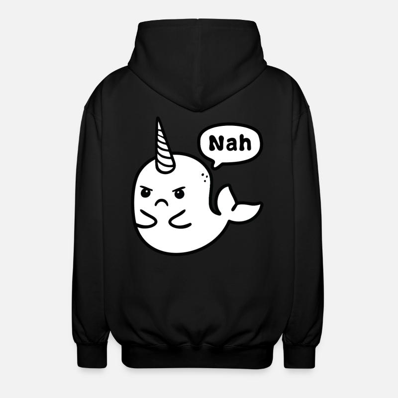 Kein Wal - Unisex Kapuzenjacke - Schwarz