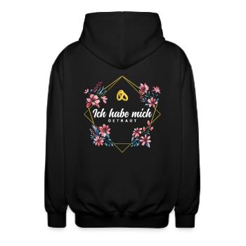 Ich habe mich getraut - Unisex Kapuzenjacke - Schwarz - Hinten - AI Model Male 185 light (185cm)