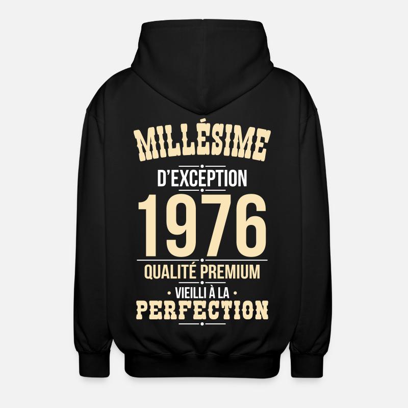 1976 – Millésime d’exception – Qualité premium - Veste à capuche unisexe - noir