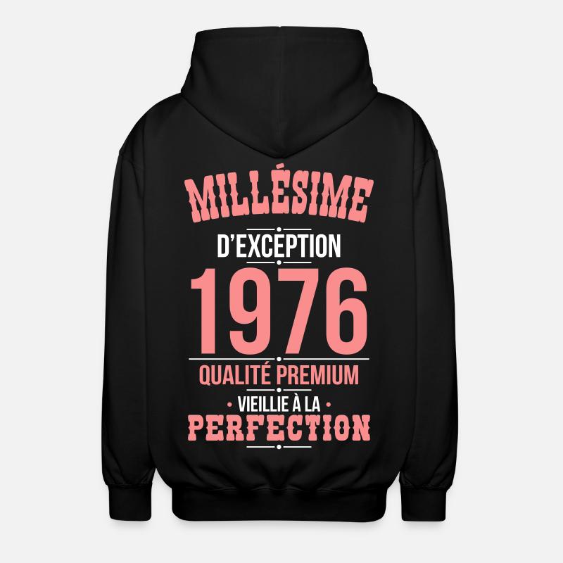 1976 – Millésime d’exception – Qualité premium - Veste à capuche unisexe - noir