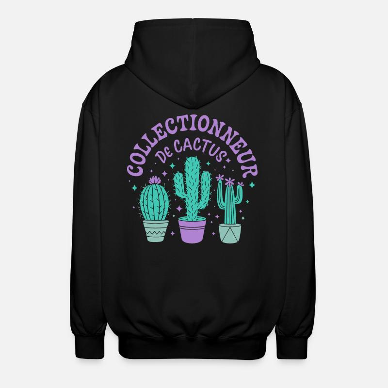 Collectionneur de Cactus - Veste à capuche unisexe - noir