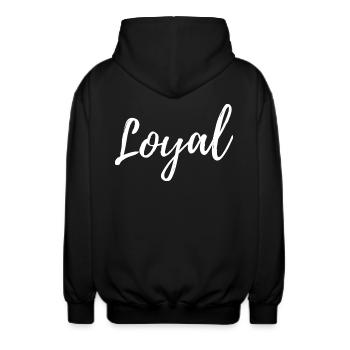 Loyauté loyale - Veste à capuche unisexe - noir - Dos - AI Model Male 185 light (185cm)
