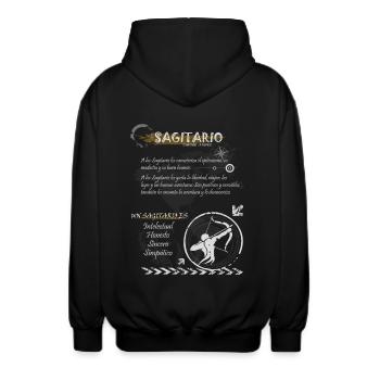 SAGITTAIRE SIGNER - Veste à capuche unisexe - noir - Dos - AI Model Male 185 light (185cm)