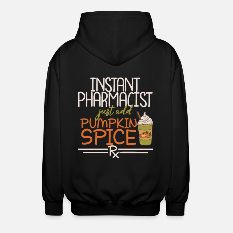 Apothecary Thanksgiving Pumpkin Spice - Unisex Hooded Jacket - black