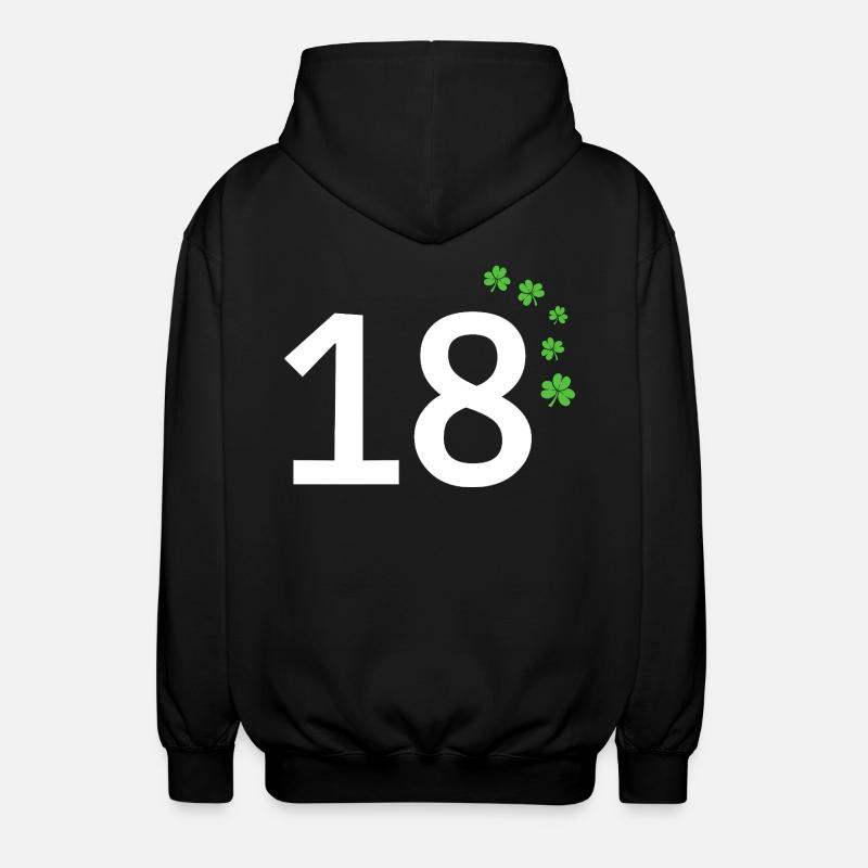 18 - Unisex Kapuzenjacke - Schwarz